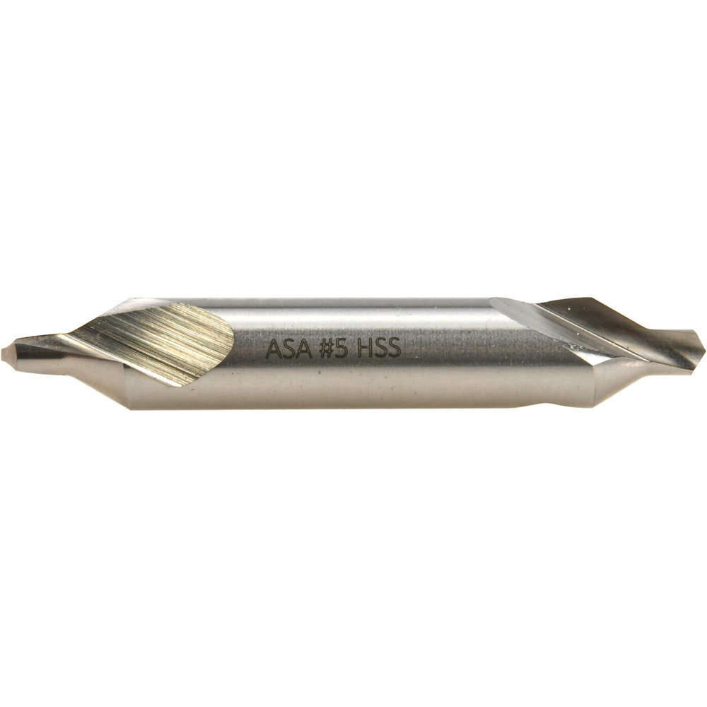 Magafor Combination Drill & Countersink: #5, 7/16" Body Dia, 118 deg, High-Speed Steel - 81115050000