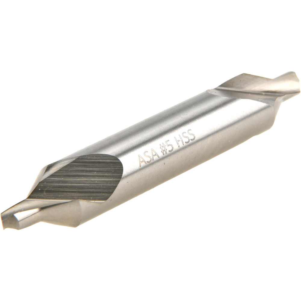 Magafor Combination Drill & Countersink: #5, 7/16" Body Dia, 118 deg, High-Speed Steel - 81115050000