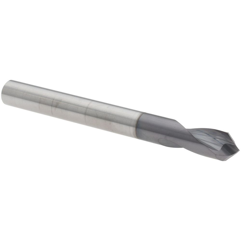 Micro 100 Spotting Drill: 1/4" Dia, 120 deg, 2-1/2" OAL, Solid Carbide - SPD-250-120X