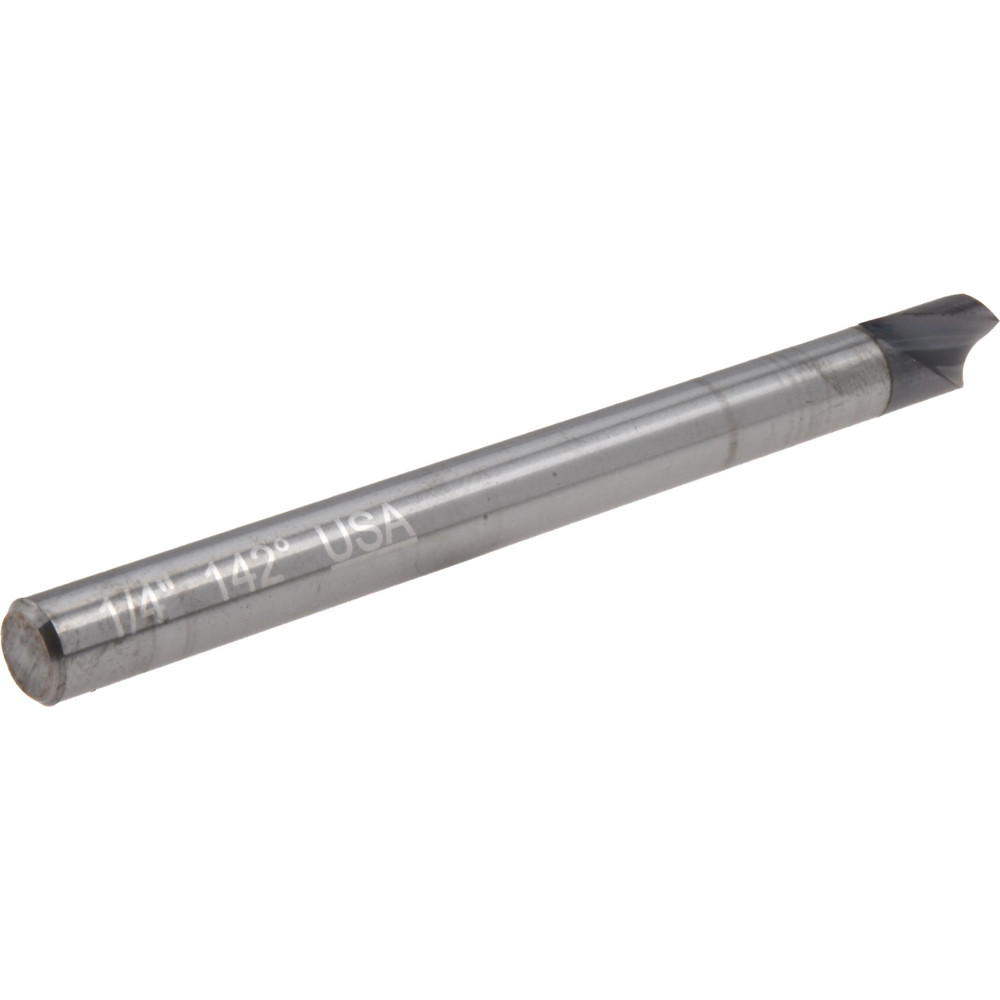 Titan USA Spotting Drill: 1/4" Dia, 142 deg, 3" OAL, Solid Carbide - TC28916