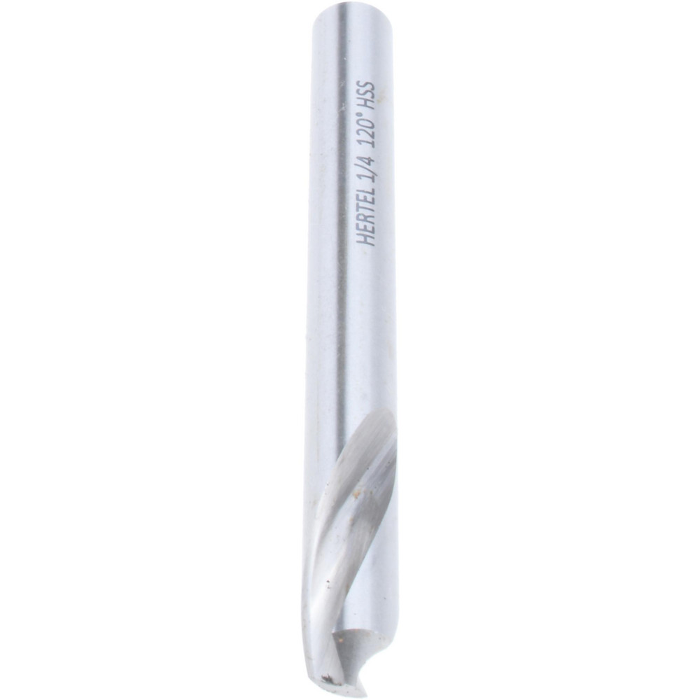 Hertel Spotting Drill: 1/4" Dia, 120 deg, 2-5/8" OAL, High-Speed Steel - H-8119D063500