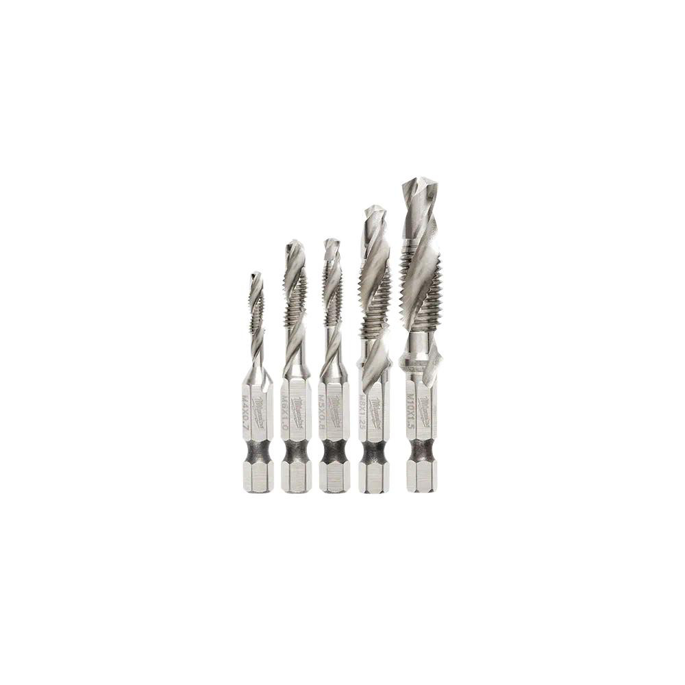 Magafor 5 Pc #1-R to #5-R High Speed Steel Combo Drill & Countersink Set - 81125000000