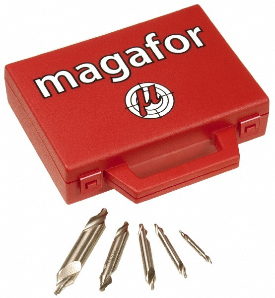Magafor 5 Pc #1-R to #5-R High Speed Steel Combo Drill & Countersink Set - 81125000000