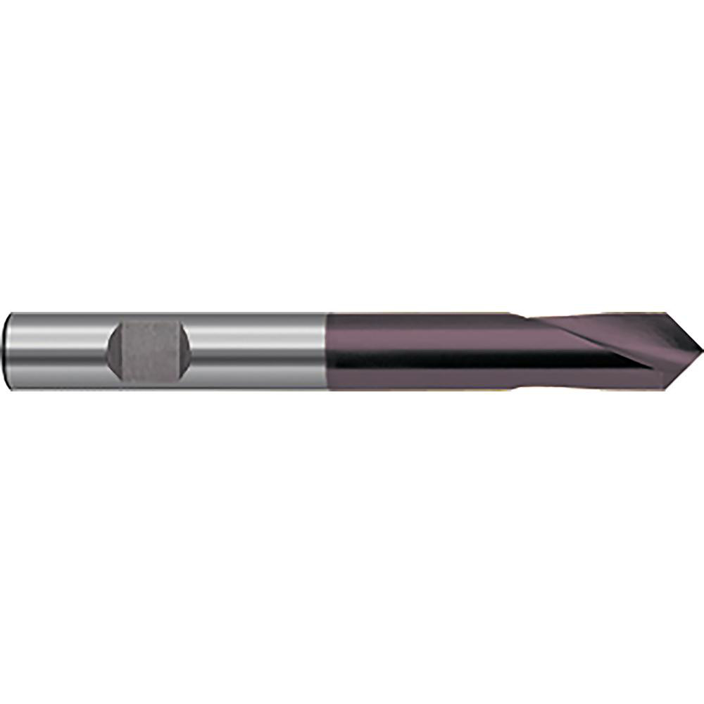 Guhring Spotting Drill: 6.35 mm Dia, 90 deg, 70 mm OAL, Solid Carbide - 9060270063500