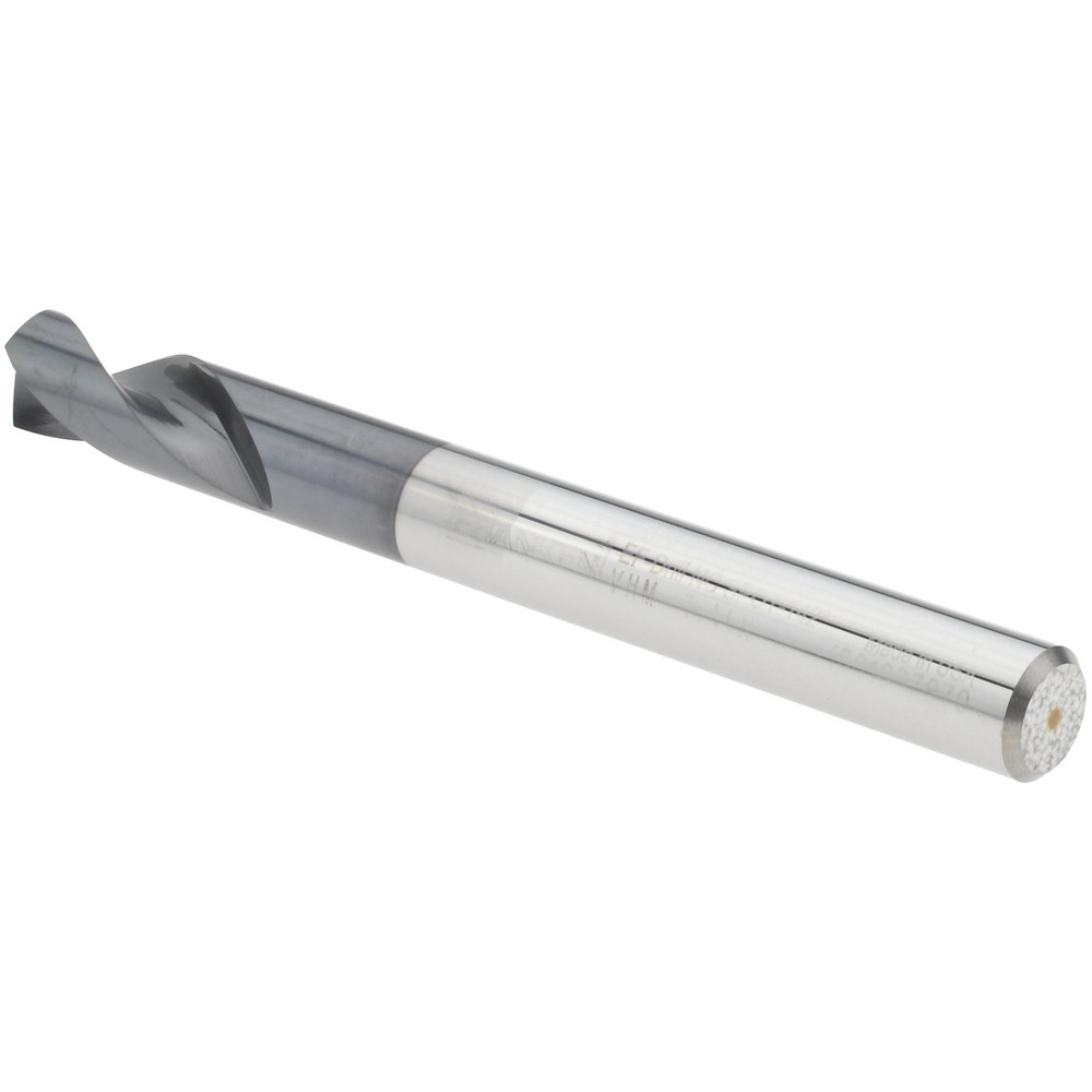 Emuge Spotting Drill: 1/4" Dia, 142 deg, 2-1/2" OAL, Solid Carbide - EFUT3300.0635