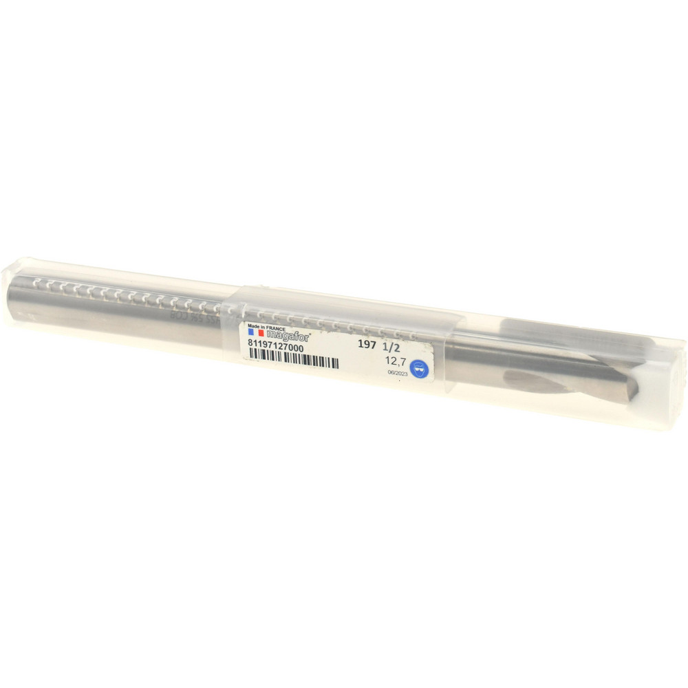Magafor Spotting Drill: 1/2" Dia, 90 deg, 6-3/4" OAL, Cobalt M-35 (HSS-E) - 81197127000
