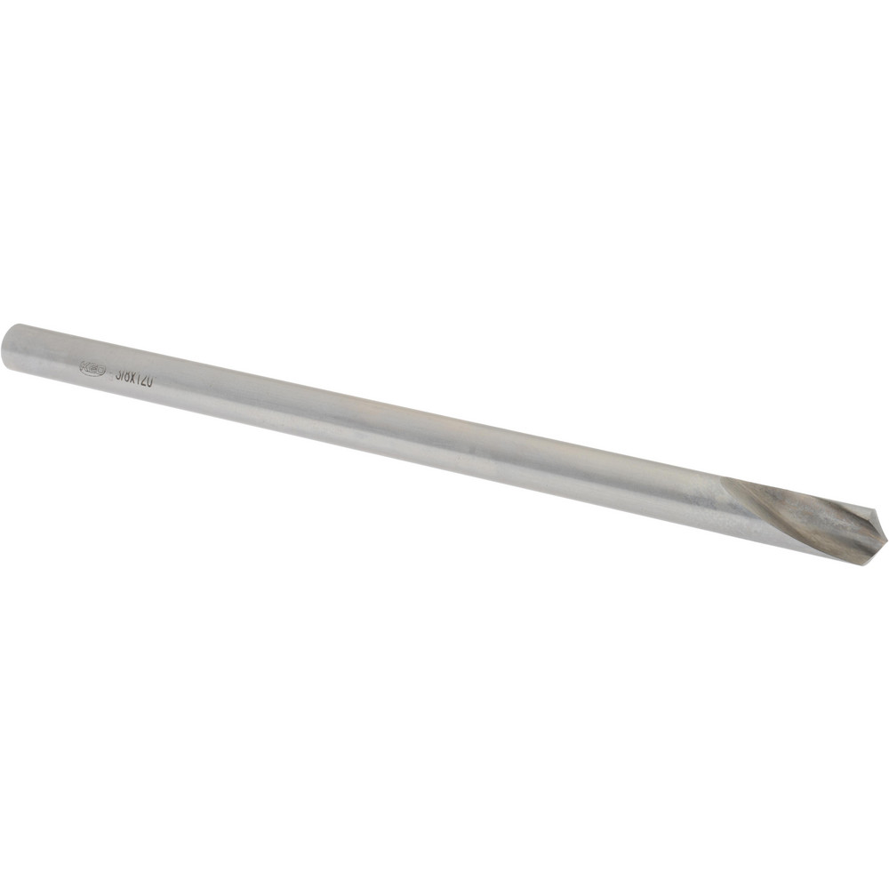 Hertel Spotting Drill: 3/8" Dia, 120 deg, 7" OAL, High-Speed Steel - H-8119D095207
