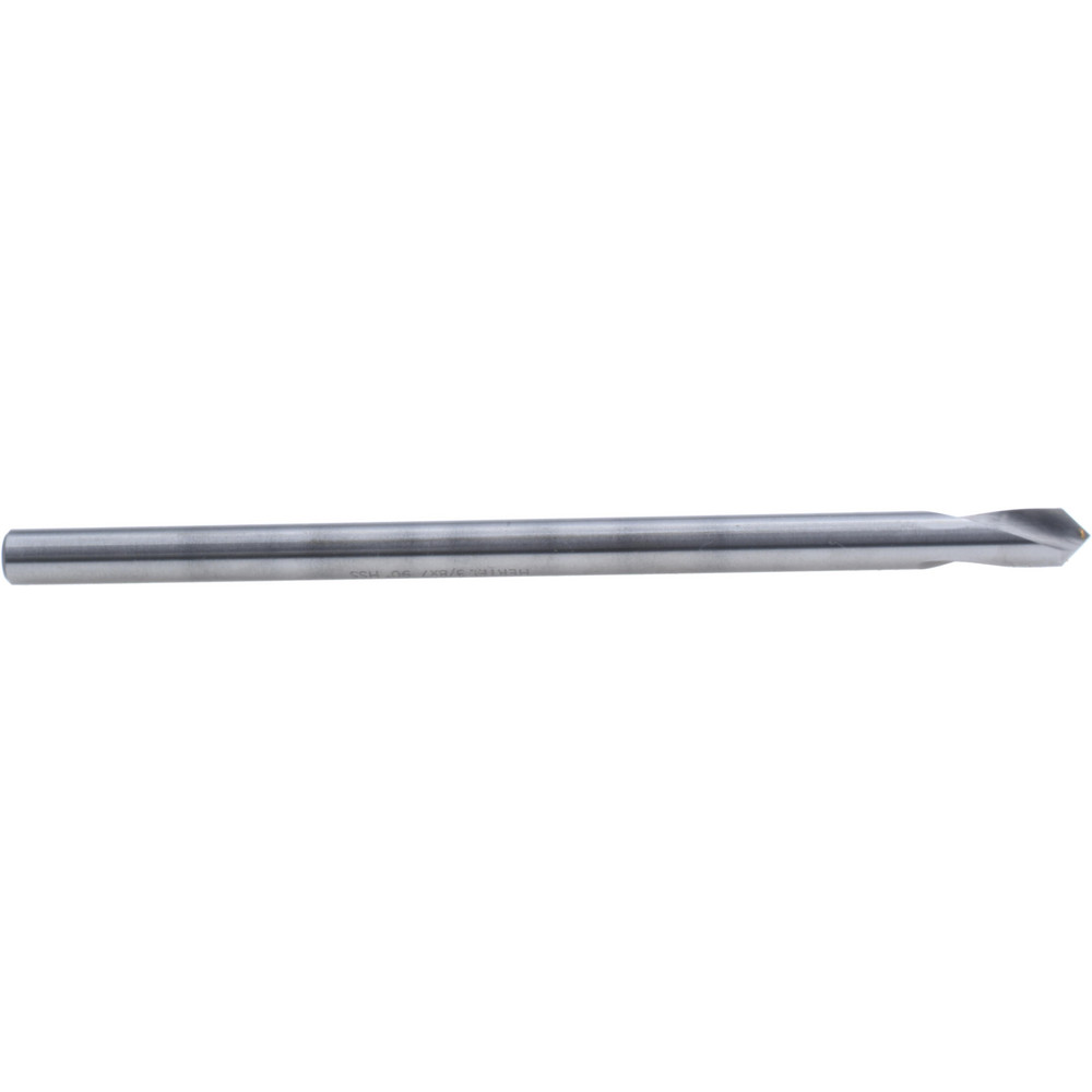 Hertel Spotting Drill: 3/8" Dia, 120 deg, 7" OAL, High-Speed Steel - H-8119D095207