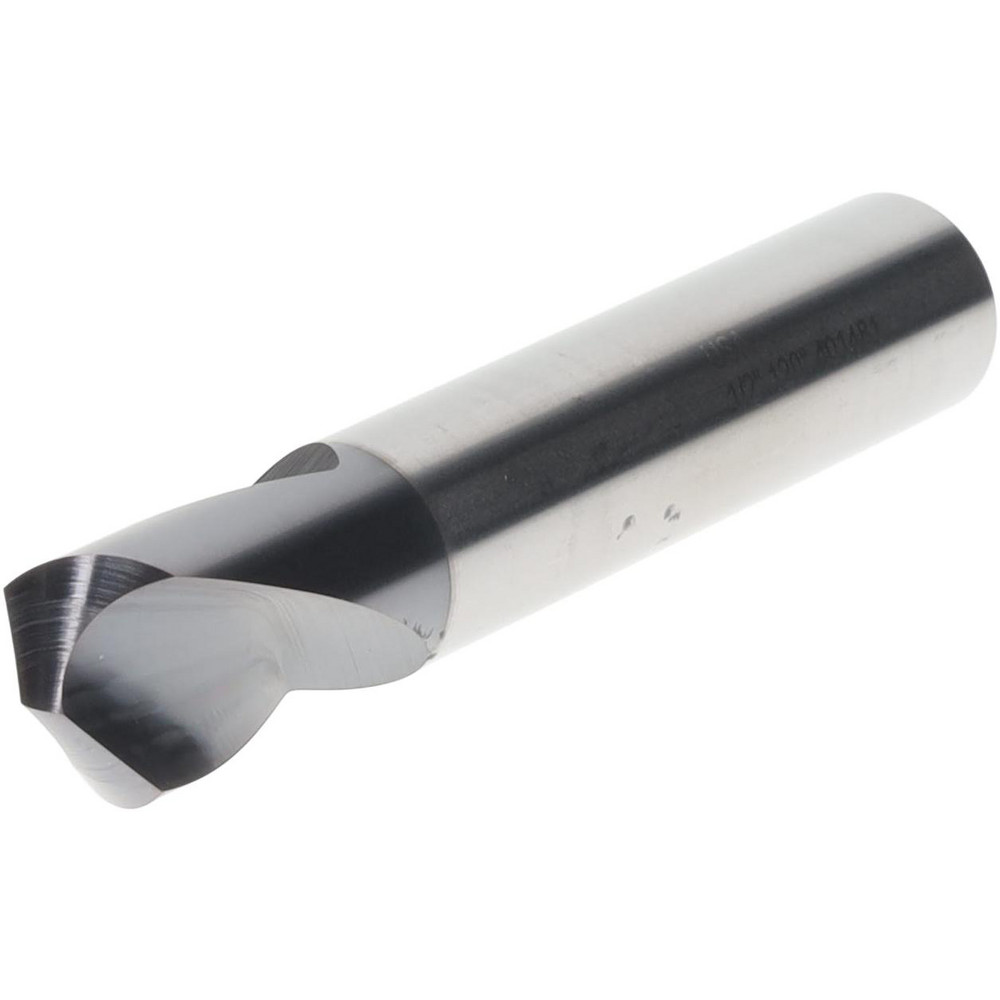 Titan USA Spotting Drill: 1/2" Dia, 120 deg, 3" OAL, Solid Carbide - TC28832