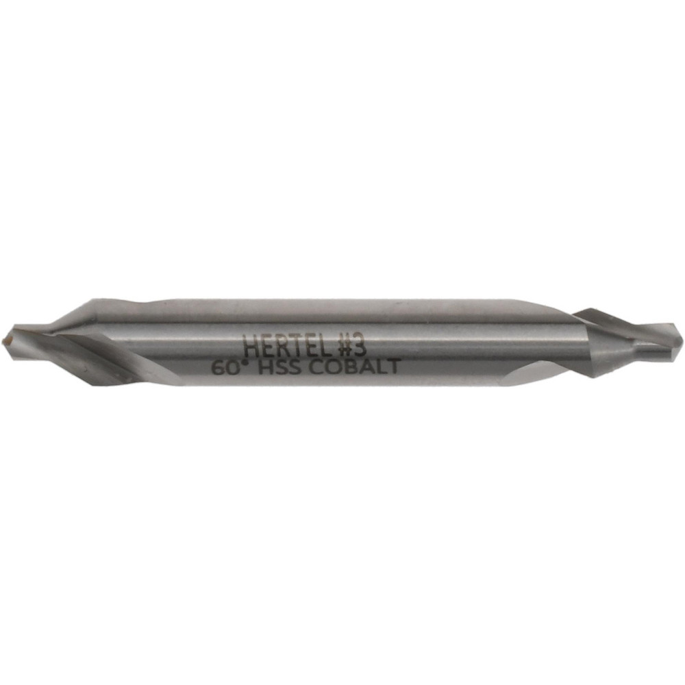 Hertel Combination Drill & Countersink: #3, 1/4" Body Dia, High-Speed Steel - 585U 3