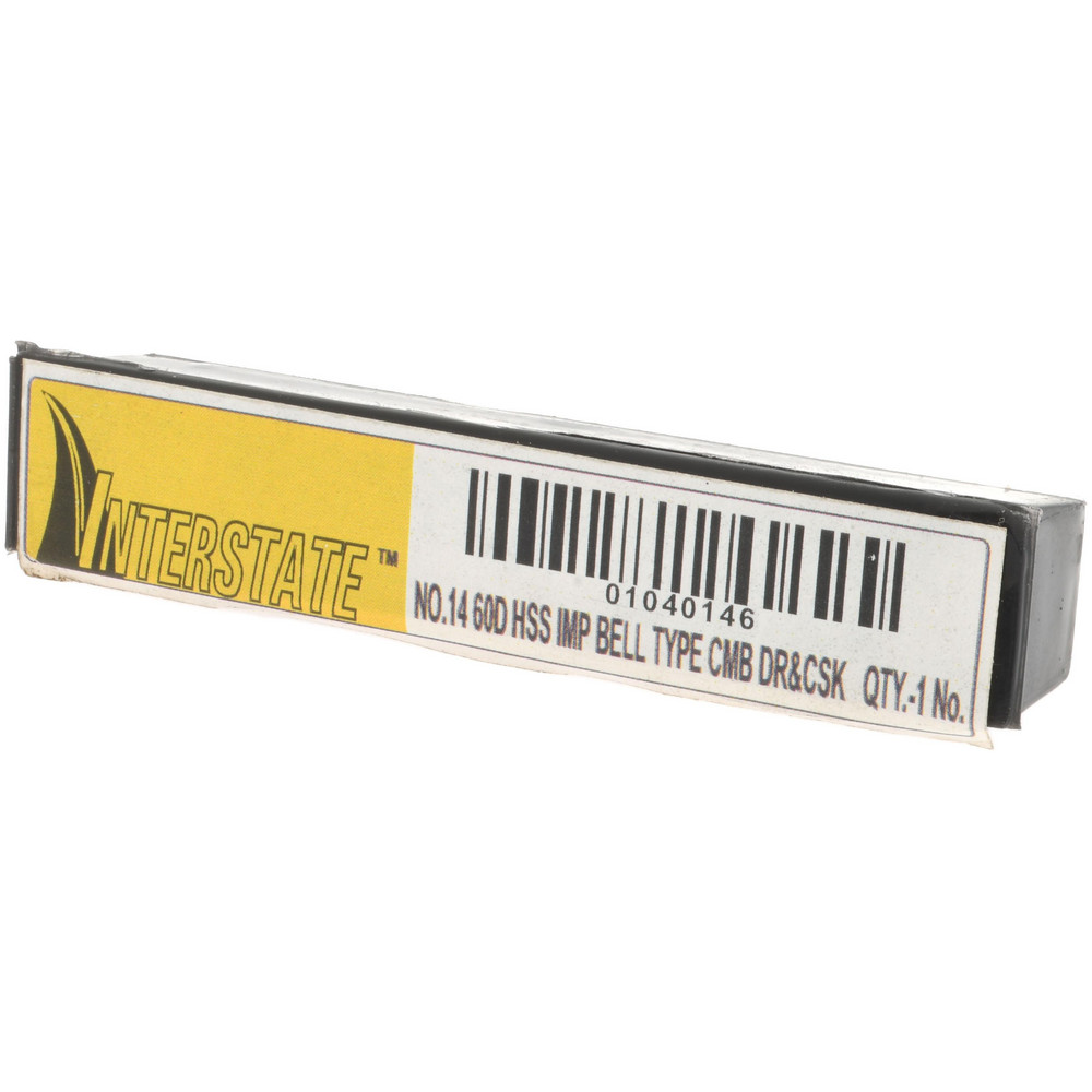 Value Collection Combination Drill & Countersink: #14, 5/16" Body Dia, 118 deg, High-Speed Steel - 157400014000000