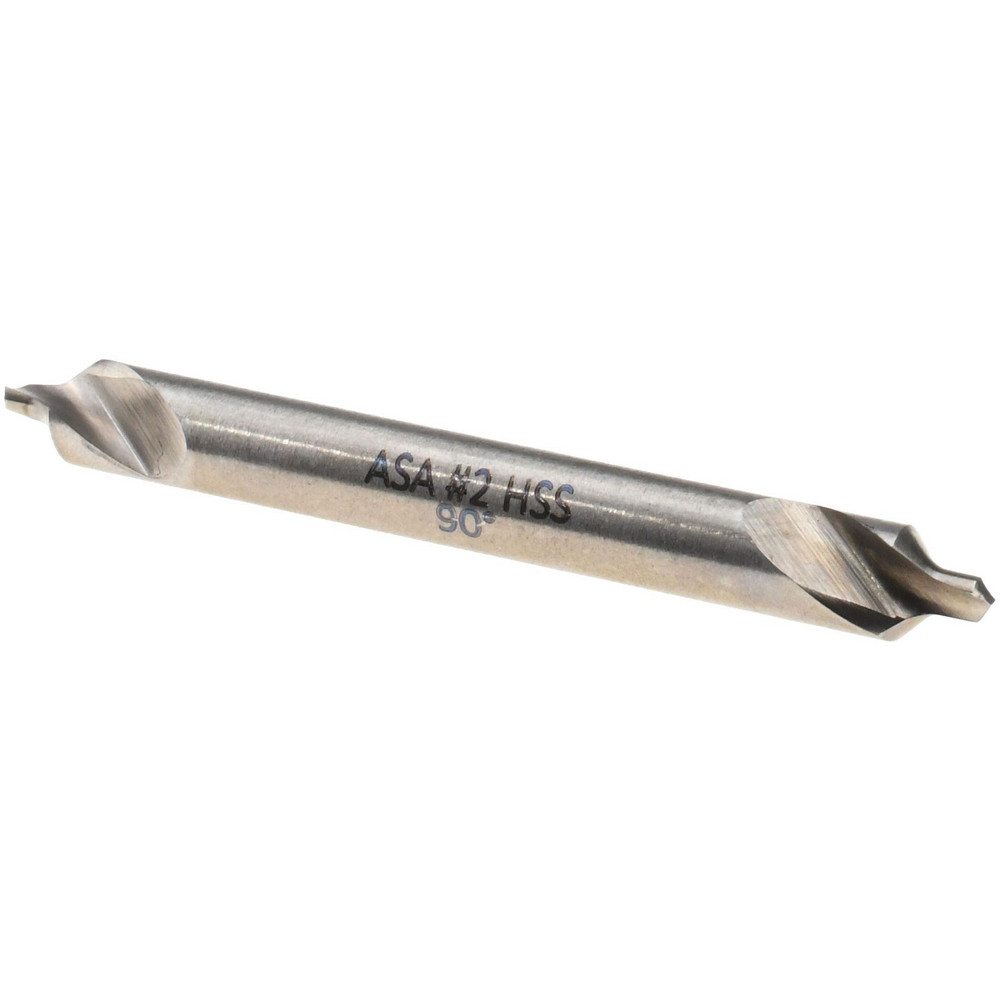 Magafor Combination Drill & Countersink: #2, 3/16" Body Dia, High-Speed Steel - 81155020000
