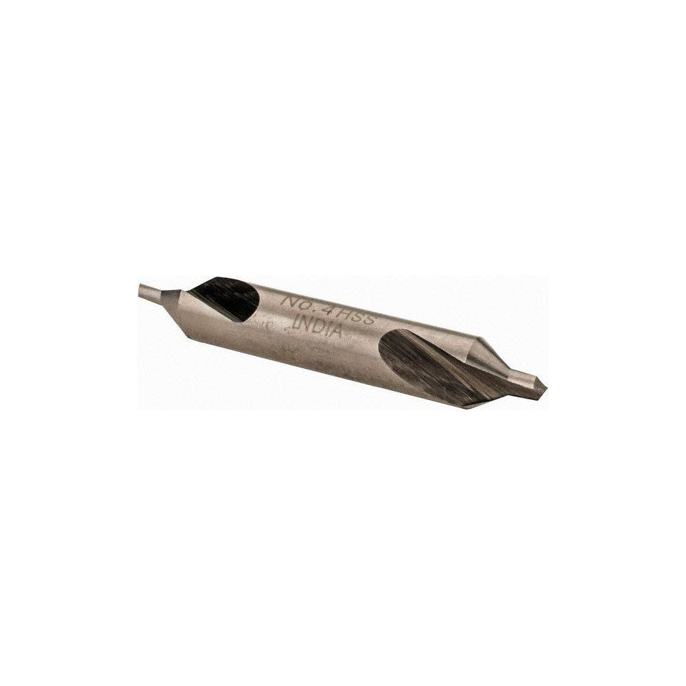 Value Collection Combination Drill & Countersink: #4, 5/16" Body Dia, High-Speed Steel - 156400004000000