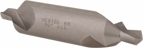 Hertel Combination Drill & Countersink: #8, 3/4" Body Dia, 118 deg, High-Speed Steel - H-81155080000