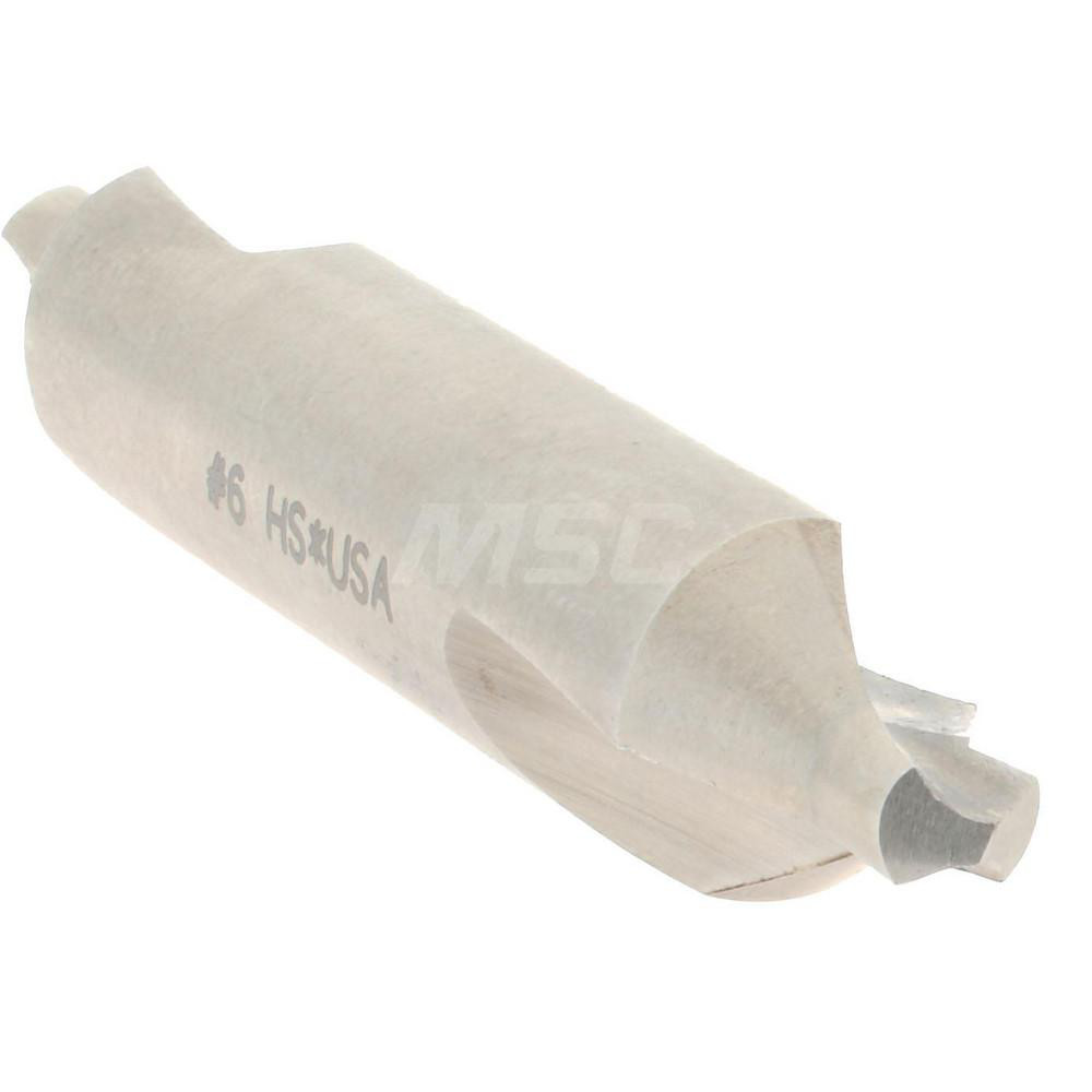 Hertel Combination Drill & Countersink: #6, 1/2" Body Dia, High-Speed Steel - 585U 6