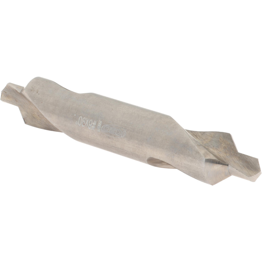 Hertel Combination Drill & Countersink: #6, 1/2" Body Dia, High-Speed Steel - 585U 6
