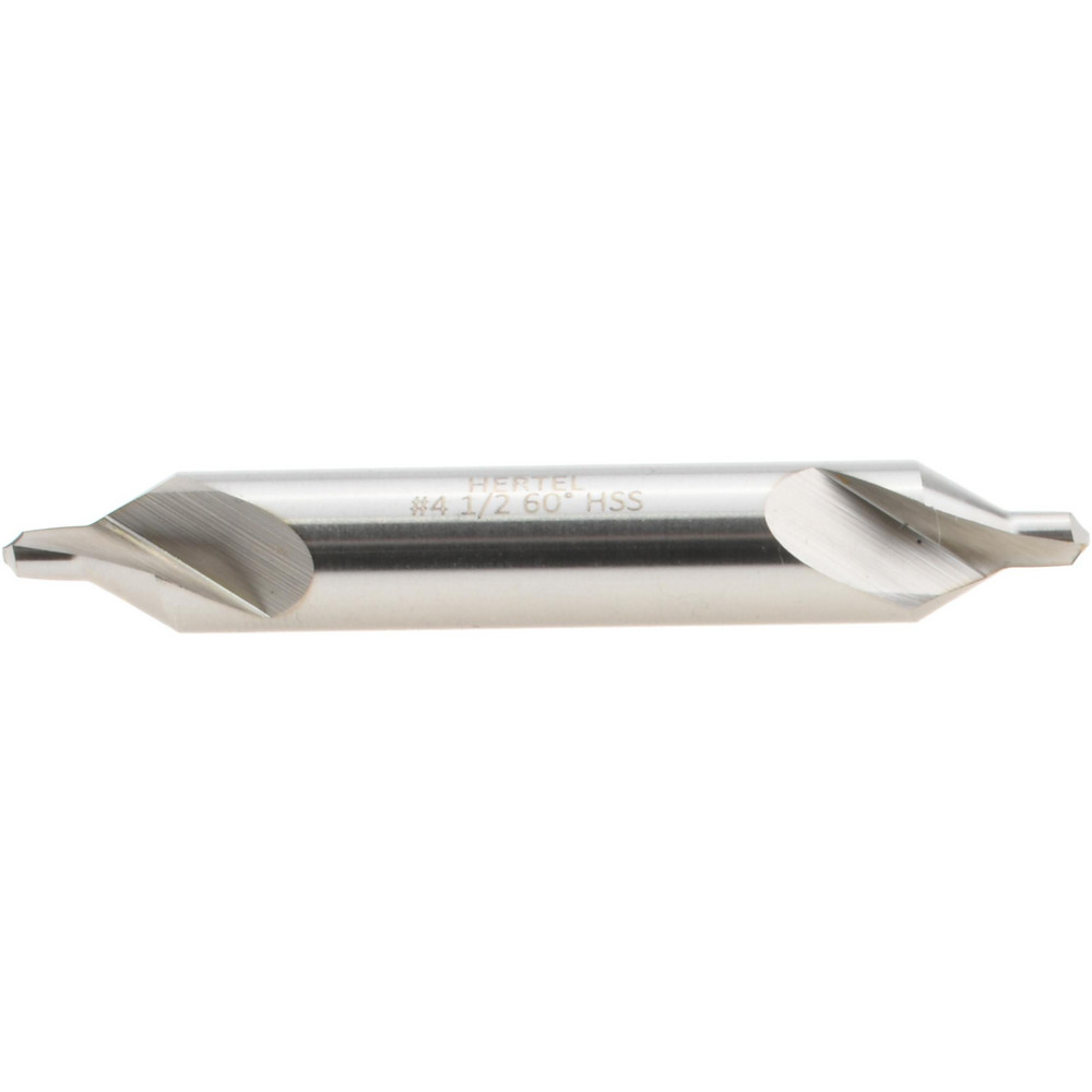 Hertel Combination Drill & Countersink: #3, 1/4" Body Dia, 118 deg, Cobalt - H-81105503000