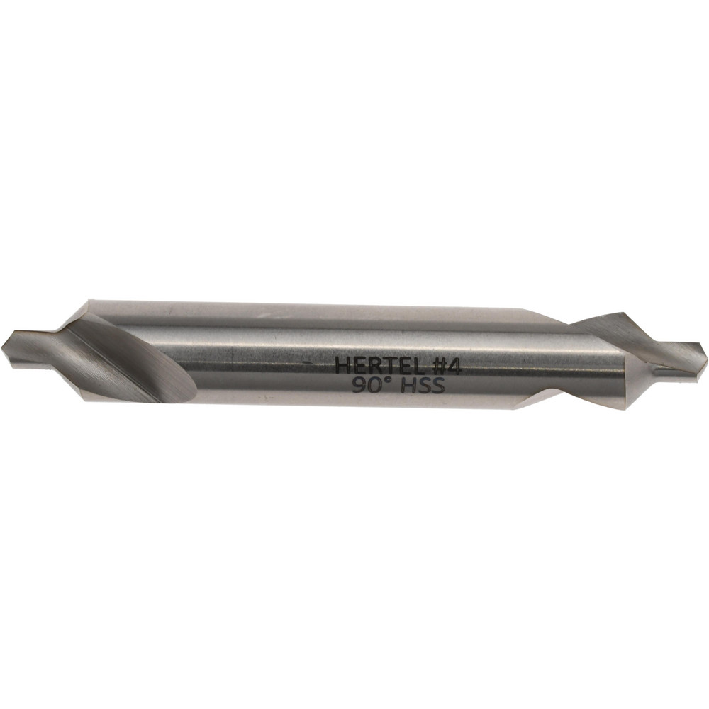 Hertel Combination Drill & Countersink: #2, 3/16" Body Dia, 118 deg, High-Speed Steel - H-81155020000