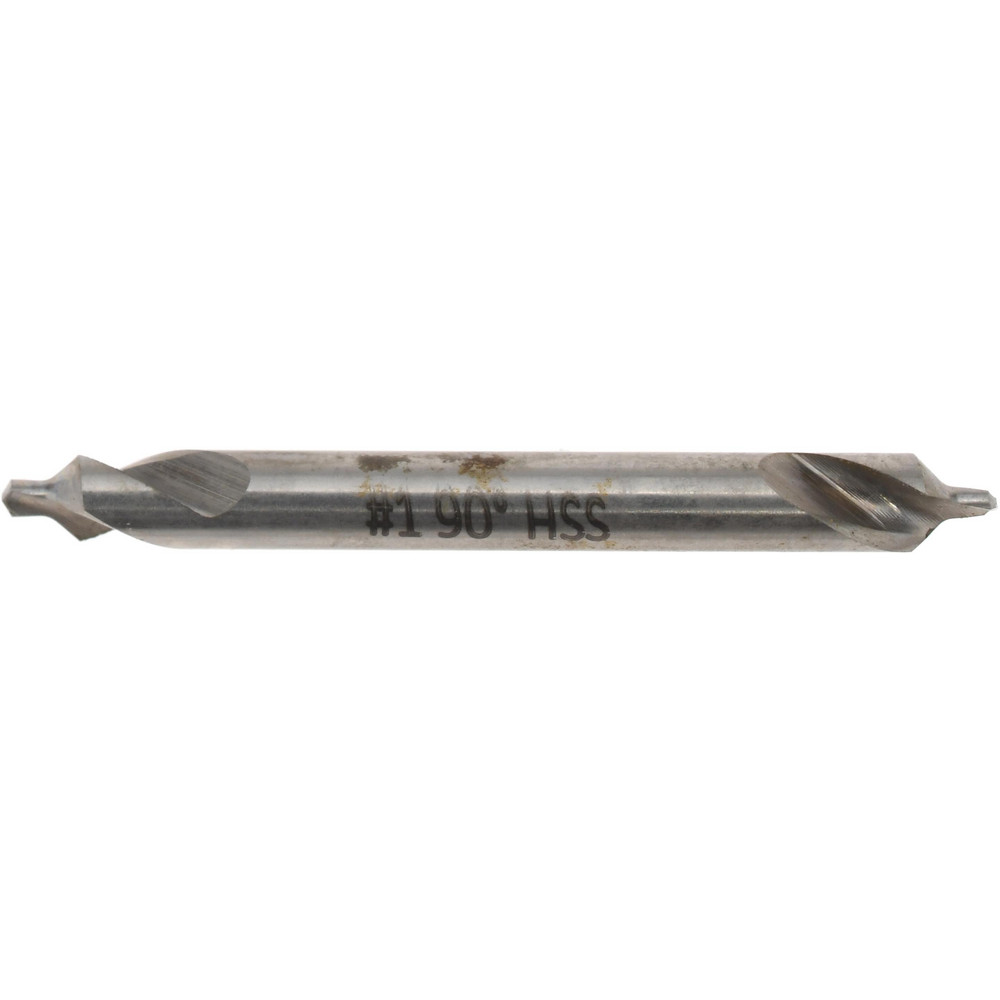 Hertel Combination Drill & Countersink: #2, 3/16" Body Dia, 118 deg, High-Speed Steel - H-81155020000