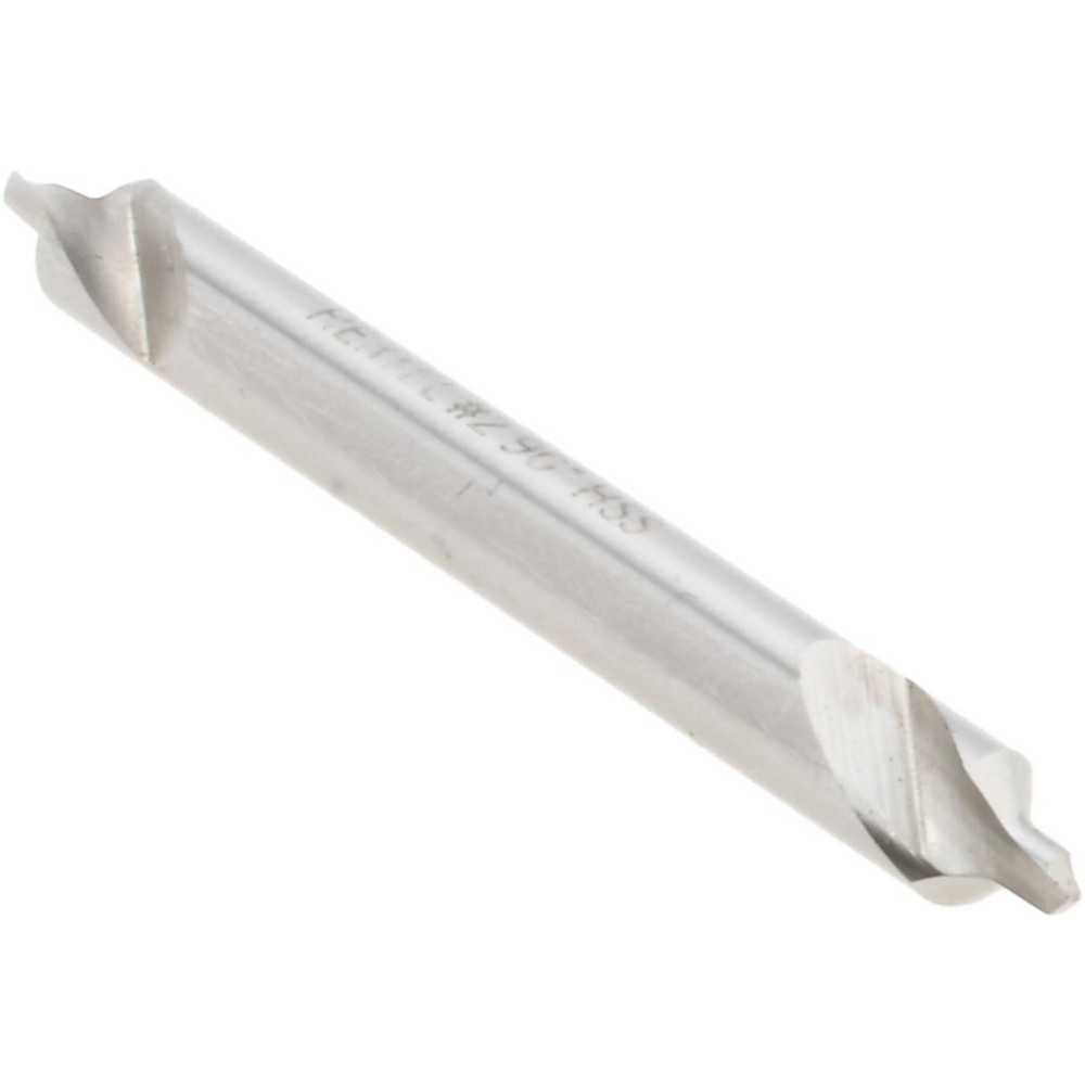 Hertel Combination Drill & Countersink: #2, 3/16" Body Dia, 118 deg, High-Speed Steel - H-81155020000