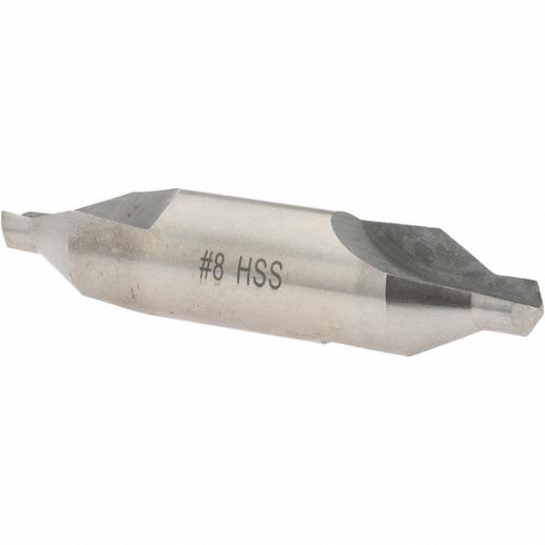 Value Collection Combination Drill & Countersink: #8, 3/4" Body Dia, 60 deg, High-Speed Steel - -22269-8