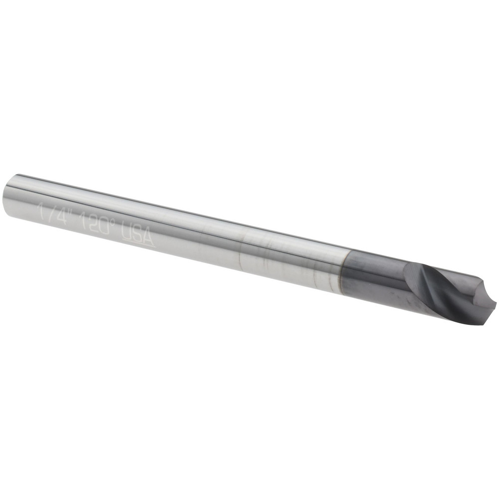 Titan USA Spotting Drill: 1/8" Dia, 120 deg, 2" OAL, Solid Carbide - TC28808