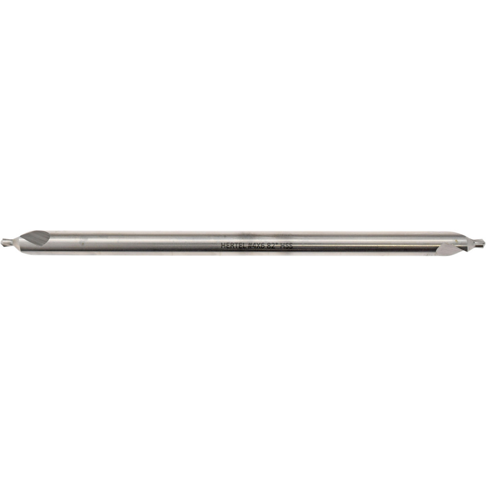 Hertel Combination Drill & Countersink: #4, 5/16" Body Dia, 118 deg, High-Speed Steel - H-81154L04060
