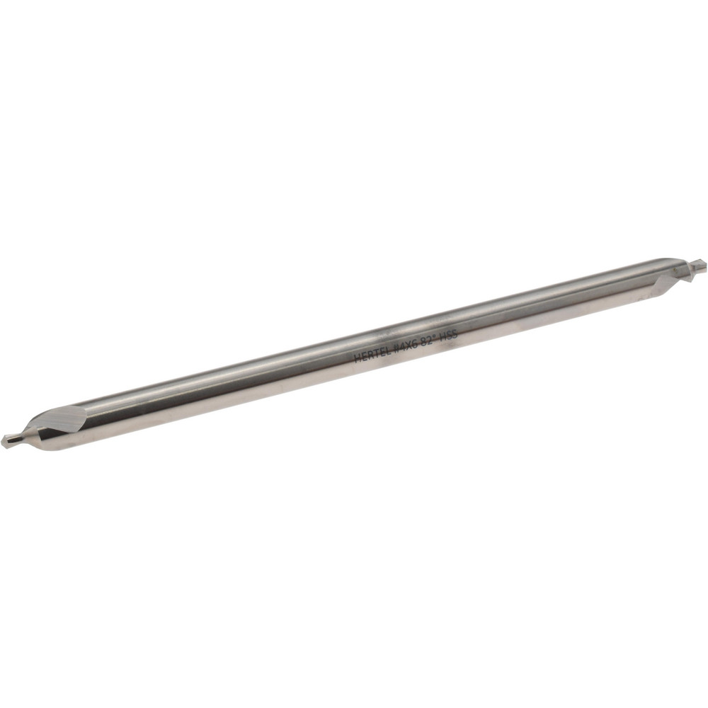 Hertel Combination Drill & Countersink: #4, 5/16" Body Dia, 118 deg, High-Speed Steel - H-81154L04060