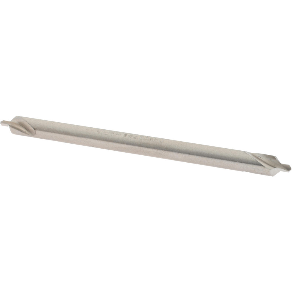 Hertel Combination Drill & Countersink: #2, 3/16" Body Dia, 118 deg, High-Speed Steel - H-81155L02030