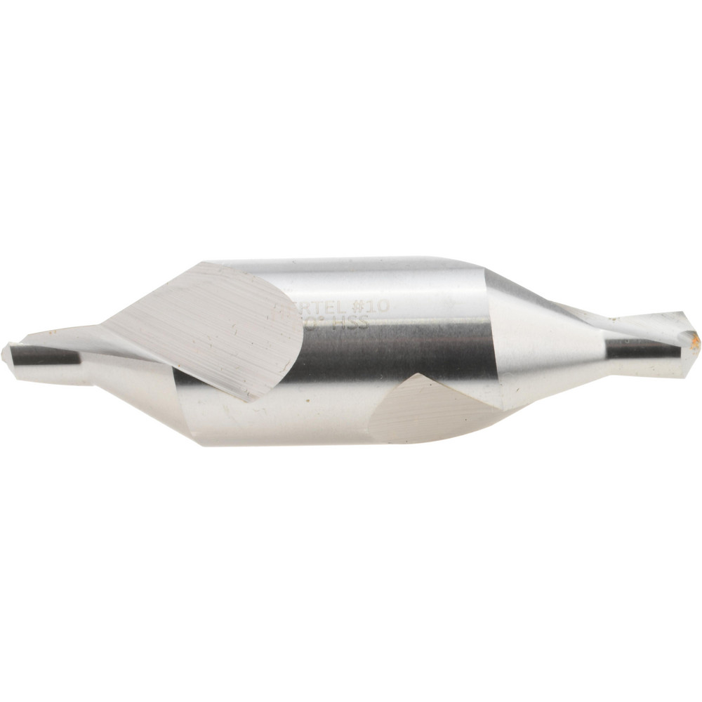 Hertel Combination Drill & Countersink: #10, 1" Body Dia, 118 deg, High-Speed Steel - H-81115100000