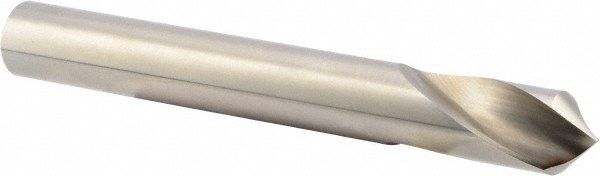 Precision Twist Drill Spotting Drill: 1" Dia, 90 deg, 8" OAL, High-Speed Steel - 6000095