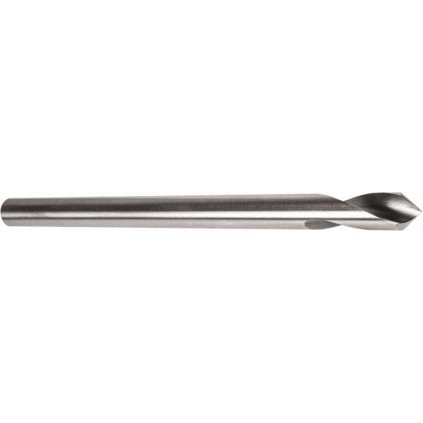 Precision Twist Drill Spotting Drill: 1/4" Dia, 120 deg, 6" OAL, High-Speed Steel - 6000005