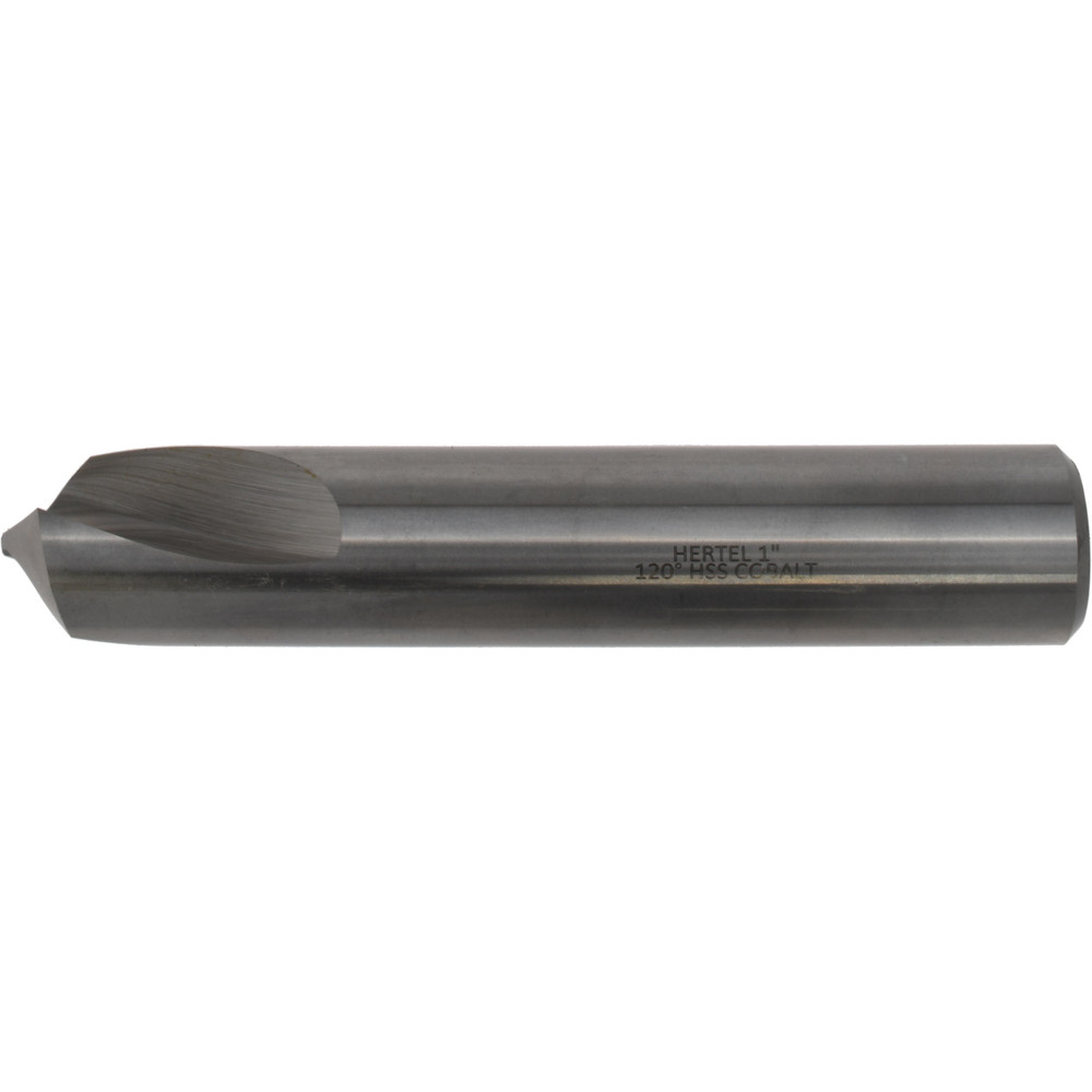 Hertel Spotting Drill: 1" Dia, 120 deg, 5-3/8" OAL, Cobalt M-35 (HSS-E) - H-81196254000