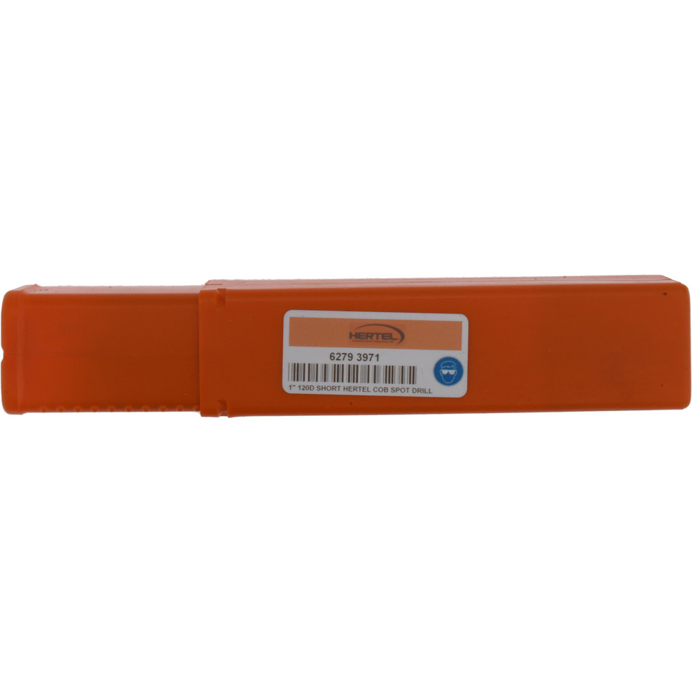 Hertel Spotting Drill: 1" Dia, 120 deg, 5-3/8" OAL, Cobalt M-35 (HSS-E) - H-81196254000