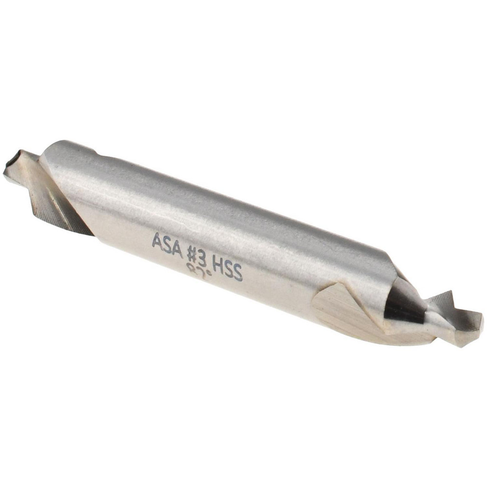 Magafor Combination Drill & Countersink: #3, 1/4" Body Dia, High-Speed Steel - 81154030000