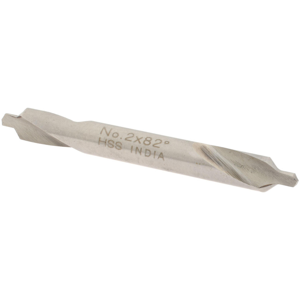 Hertel Combination Drill & Countersink: #6, 1/2" Body Dia, 118 deg, High-Speed Steel - H-81154060000