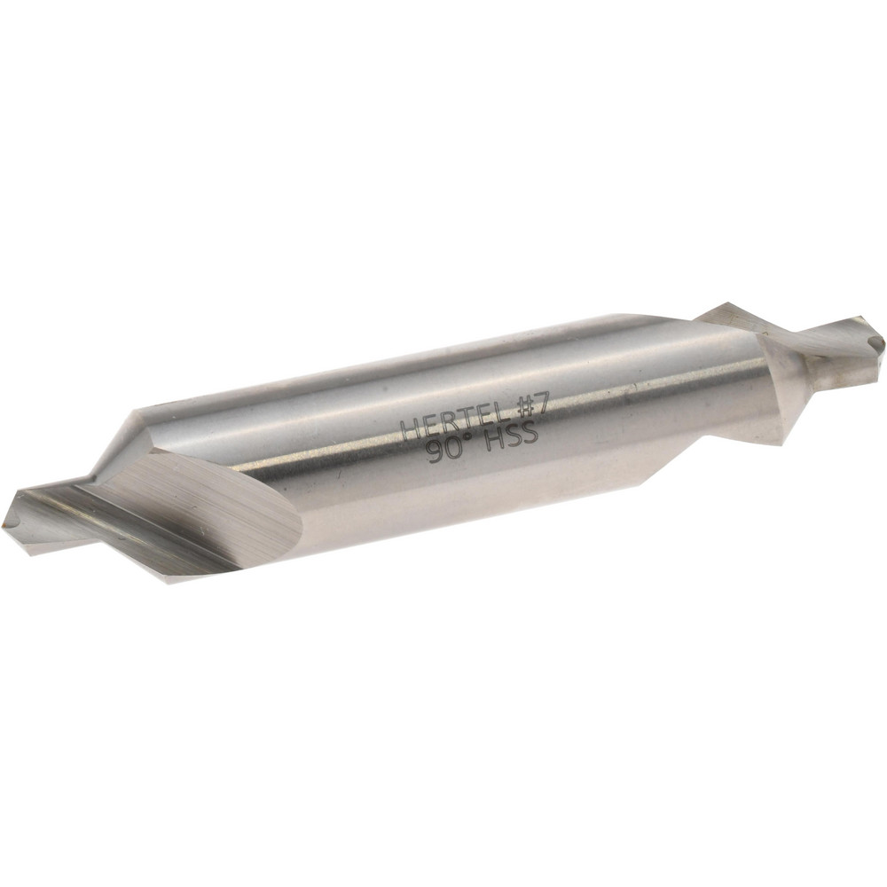 Hertel Combination Drill & Countersink: #7, 5/8" Body Dia, 118 deg, High-Speed Steel - H-81155070000