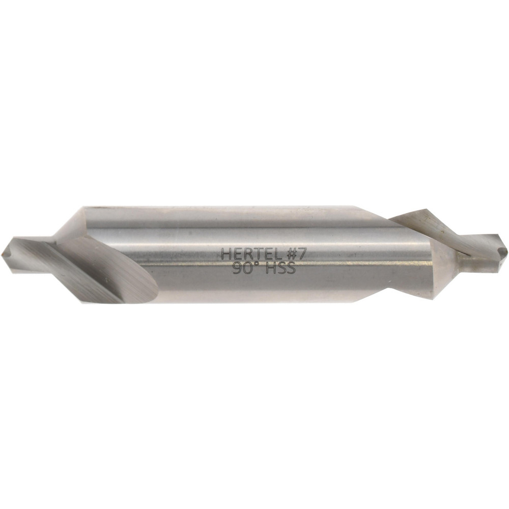 Hertel Combination Drill & Countersink: #7, 5/8" Body Dia, 118 deg, High-Speed Steel - H-81155070000