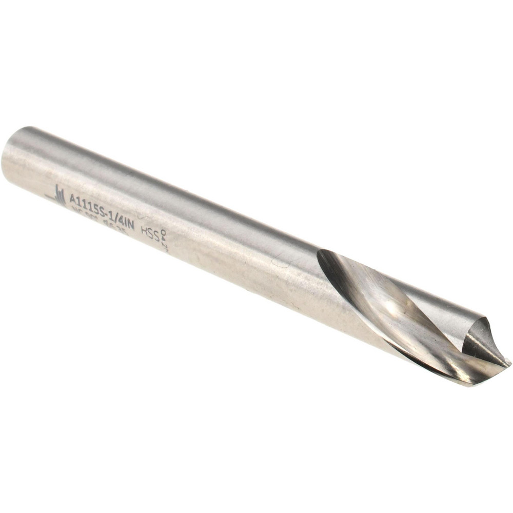 Walter-Titex Spotting Drill: 1/4" Dia, 90 deg, 2-19/32" OAL, High-Speed Steel - 5153692