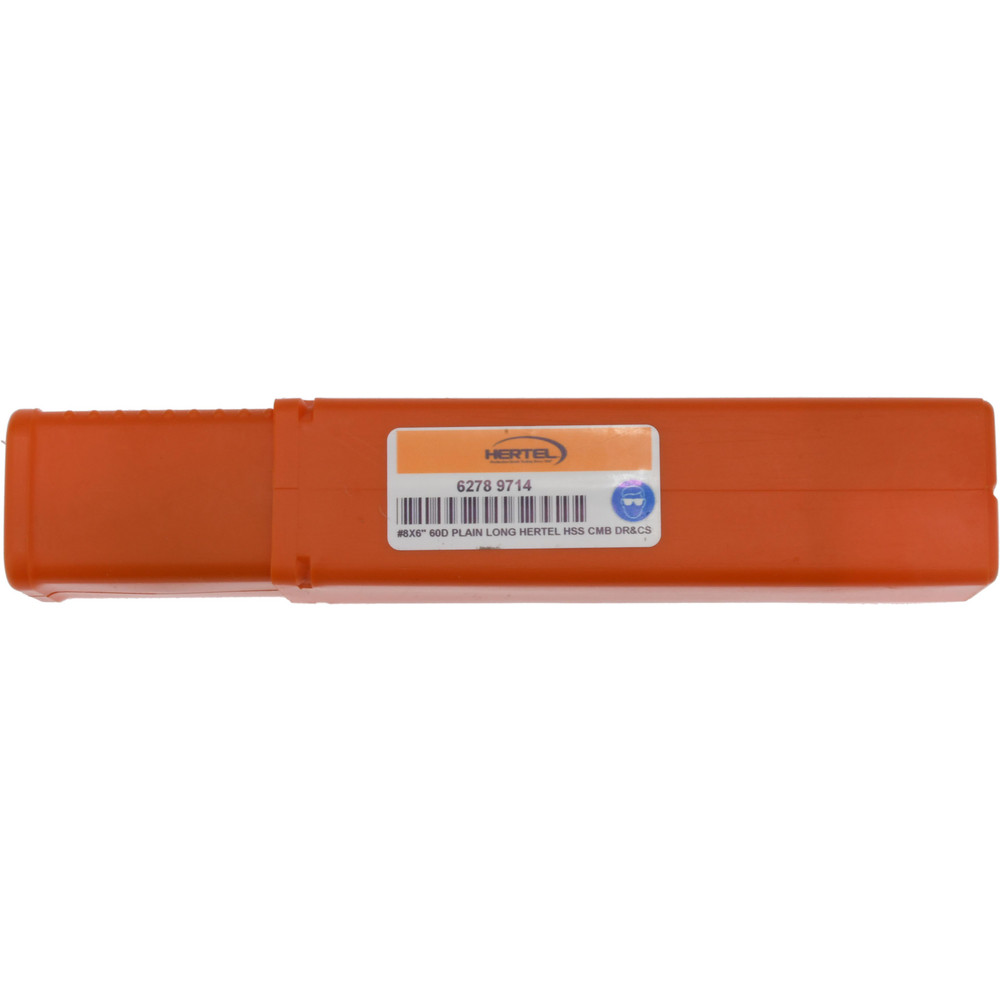 Hertel Combination Drill & Countersink: #8, 5/8" Body Dia, 118 deg, High-Speed Steel - H-81185080600