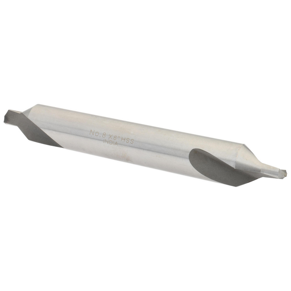 Hertel Combination Drill & Countersink: #8, 5/8" Body Dia, 118 deg, High-Speed Steel - H-81185080600