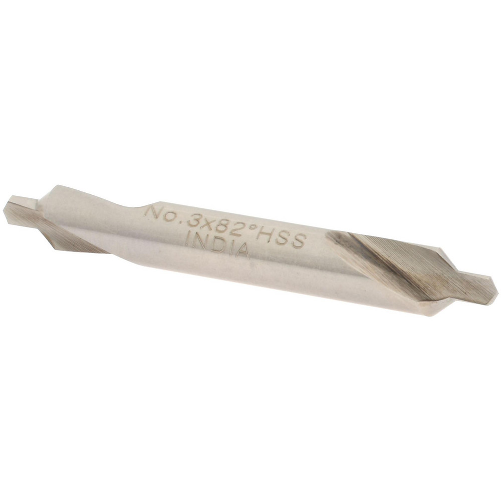 Value Collection Combination Drill & Countersink: #3, 1/4" Body Dia, High-Speed Steel - 1564000030000V0