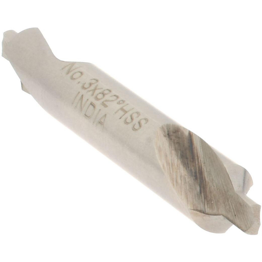 Value Collection Combination Drill & Countersink: #3, 1/4" Body Dia, High-Speed Steel - 1564000030000V0