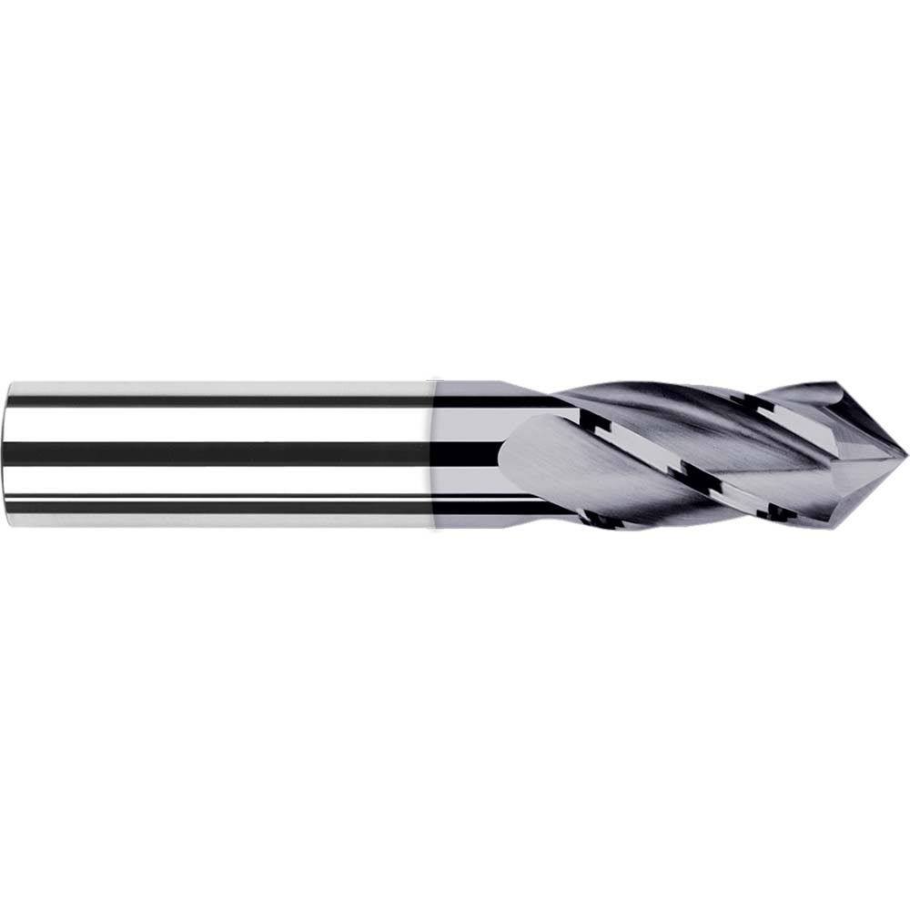 Micro 100 Spotting Drill: 3/16" Dia, 140 deg, 2" OAL, Solid Carbide - SPD-187-140X