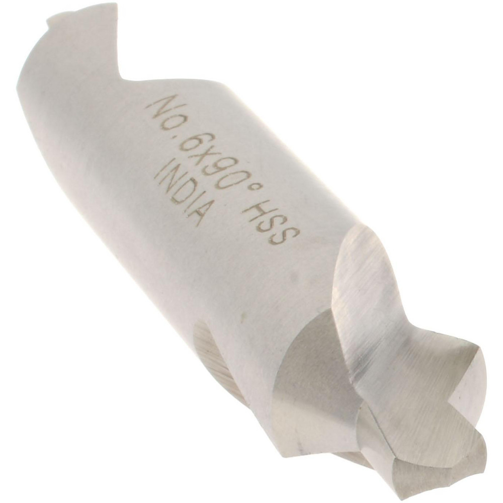 Value Collection Combination Drill & Countersink: #6, 1/2" Body Dia, High-Speed Steel - 1564000060000X0