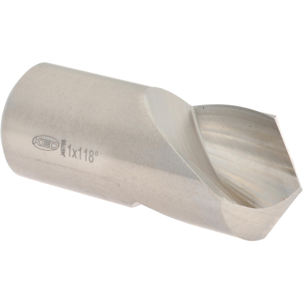 Hertel Spotting Drill: 1" Dia, 118 deg, 2-1/2" OAL, High-Speed Steel - H-8119B254000