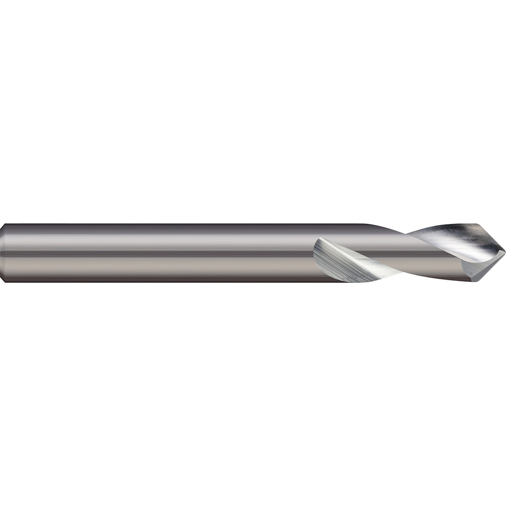 Harvey Tool Spotting Drill: 1/4" Dia, 90 deg, 2-1/2" OAL, Solid Carbide - 787716