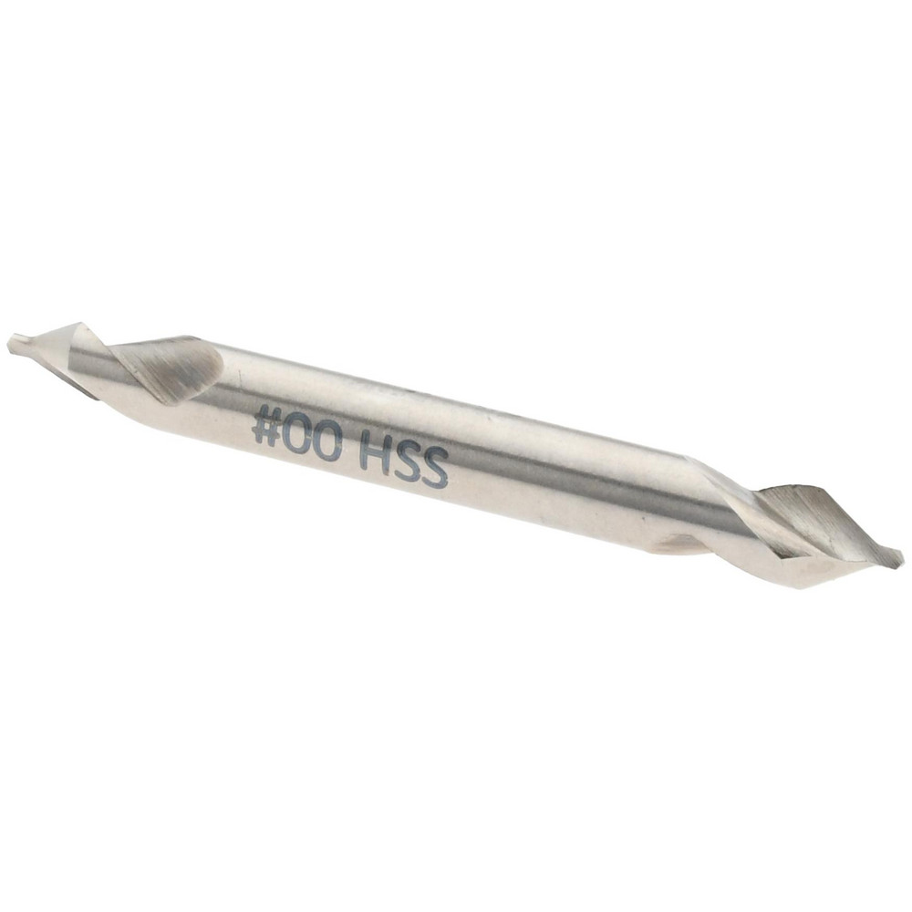 Chicago-Latrobe Combination Drill & Countersink: #00, 1/8" Body Dia, High-Speed Steel - 56699