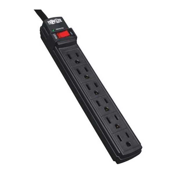 Tripp Lite Surge, 6 Outlet, 6ft cord, 360J, Black, LED - TLP6B