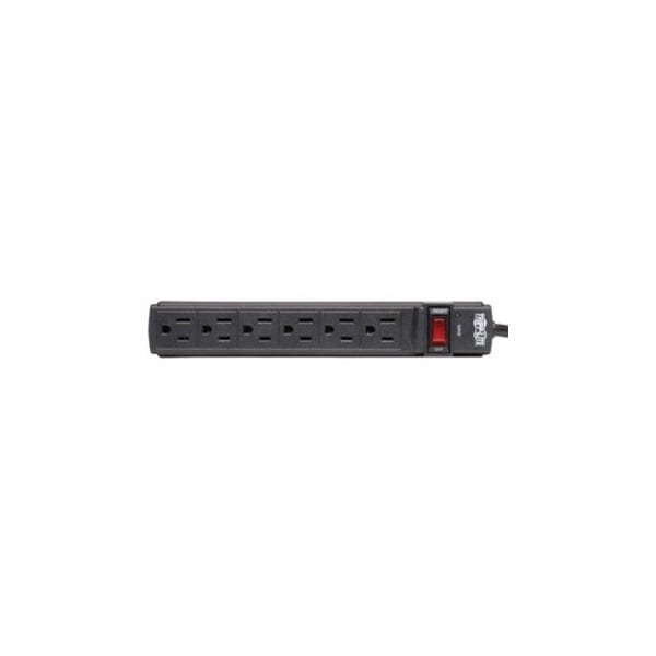 Tripp Lite Surge, 6 Outlet, 6ft cord, 360J, Black, LED - TLP6B